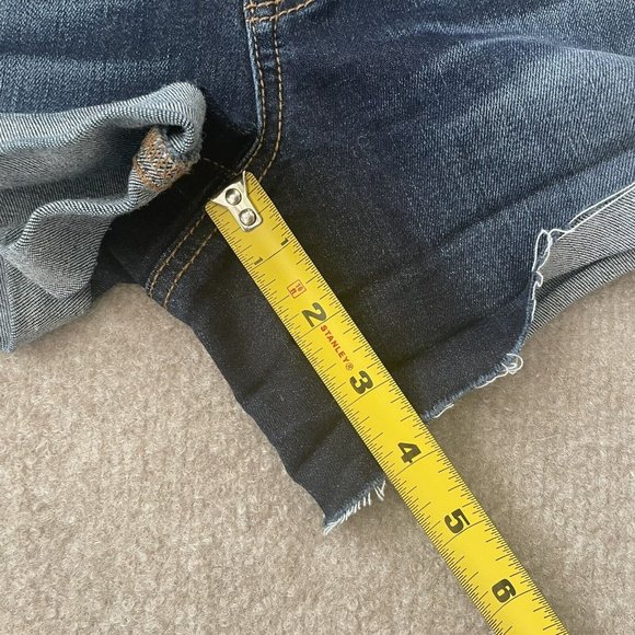 American Eagle Shorts Womens 2 Hi-Rise Shortie Cut Off 4" Inseam Dark Wash Denim - Picture 7 of 8